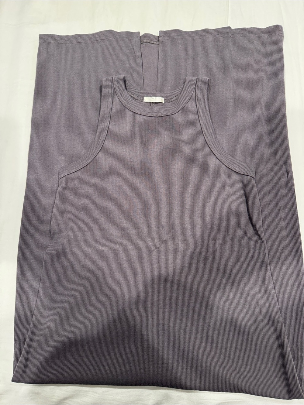 Uniqlo/GU Ribbed Tank Top in Dusty Lavender